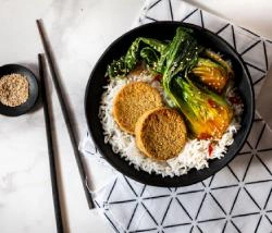 MINI VERDE AMORE MIT PILZEN, Pak Choi und Basmatireis