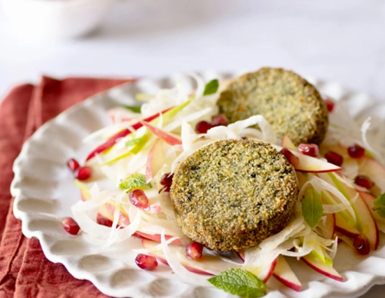 Winter salad with Spinach mini burger