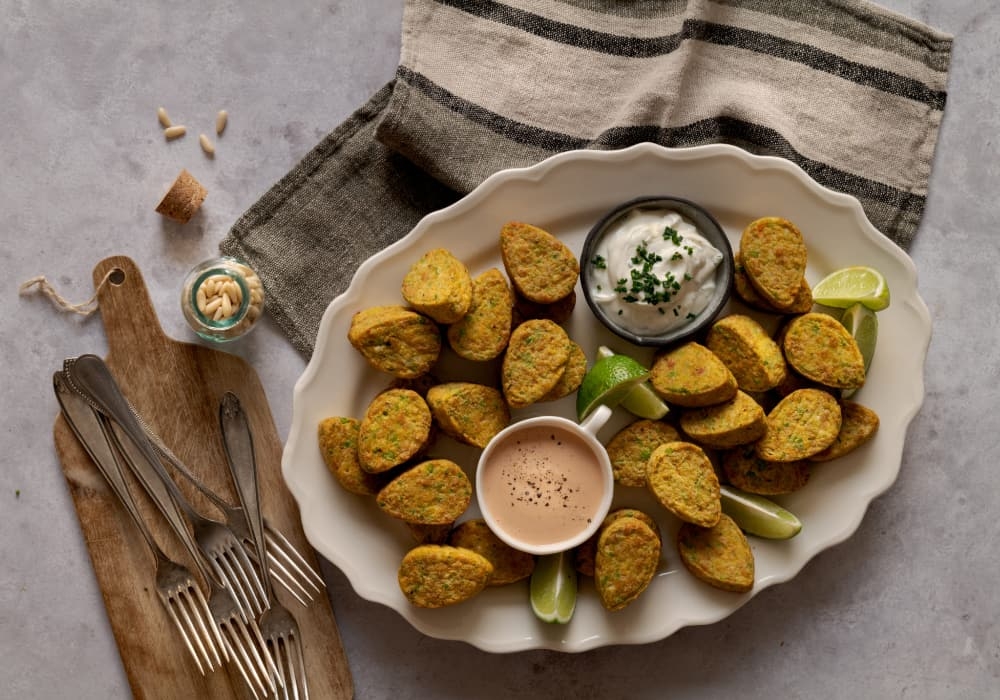 Garden vegetable veggie drops for an alternative dinner to fast food