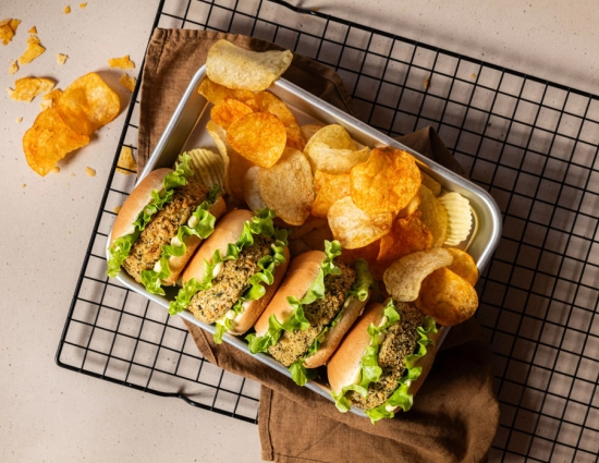 Burger Kroccanti con zucca e cipolla caramellata