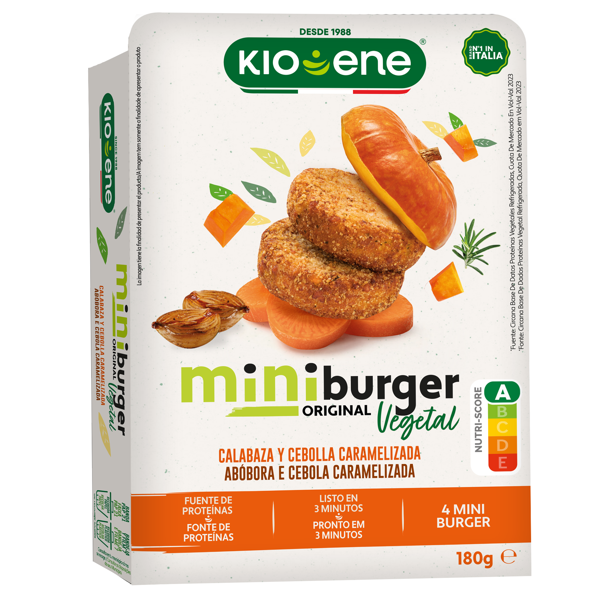 Mini burger vegetal con calabaza y cebolla caramelizada