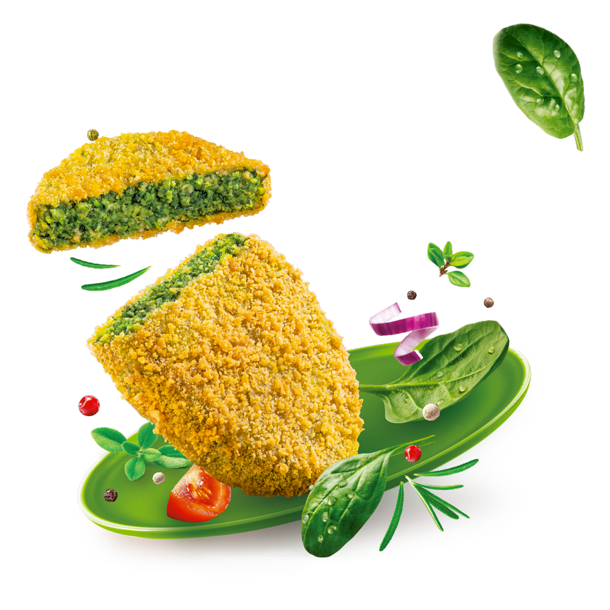 Veggie Cutlet with Spinaches