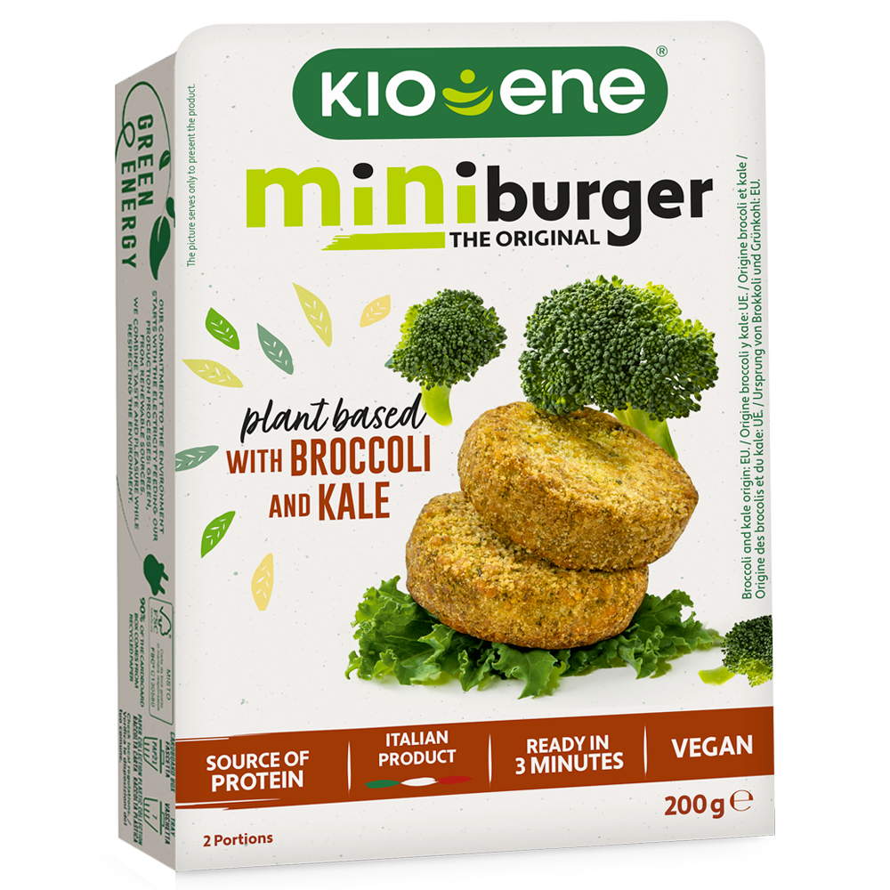 Kioene, Veggie Mini Burger with Broccoli and Kale