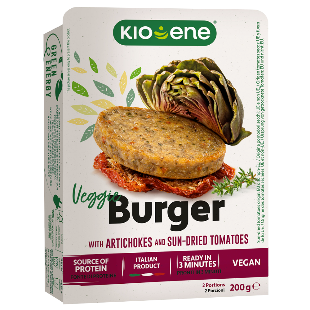 Veggie Burger with Artichokes and Sundried Tomatoes