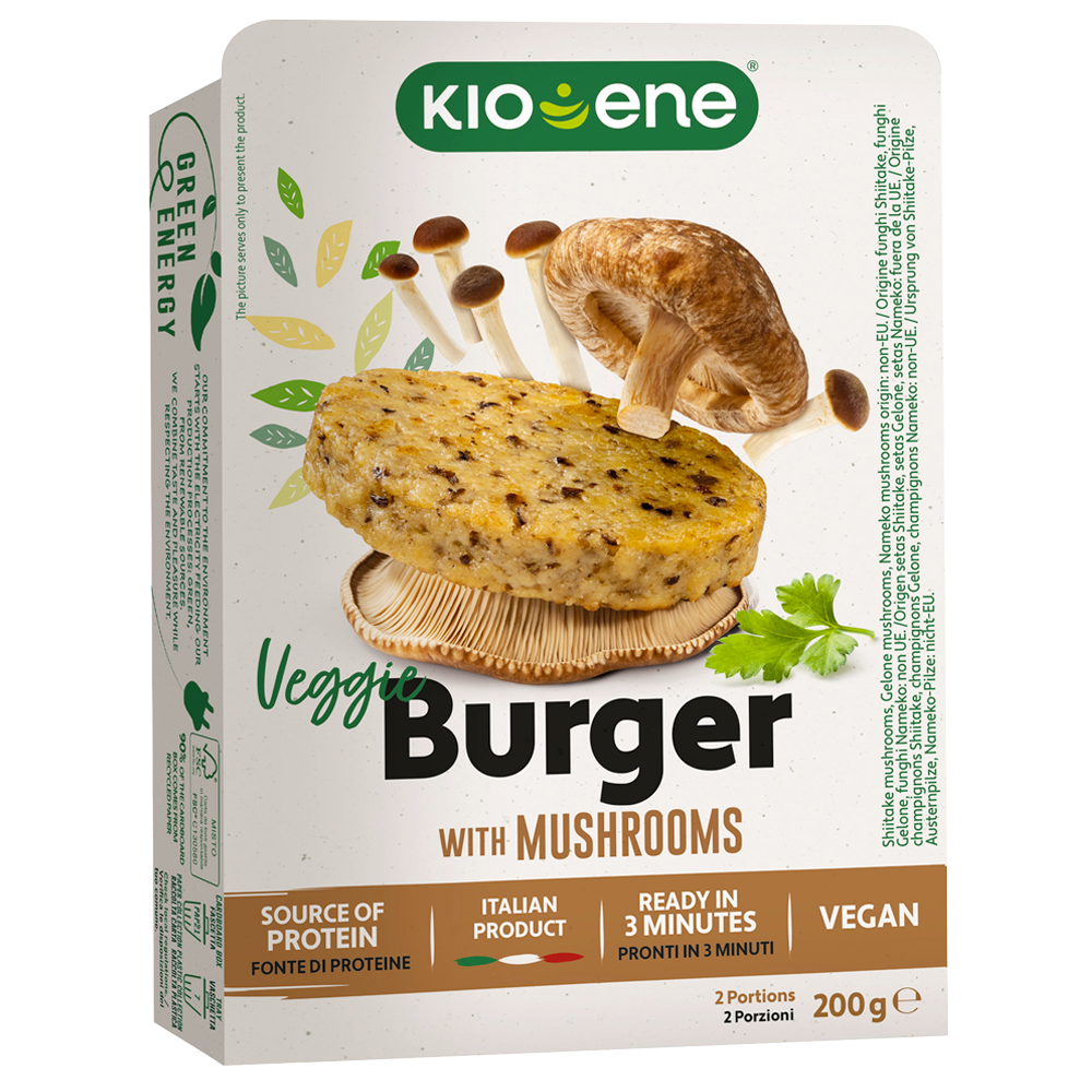 Kioene, Veggie Burger with Porcini and Mushrooms