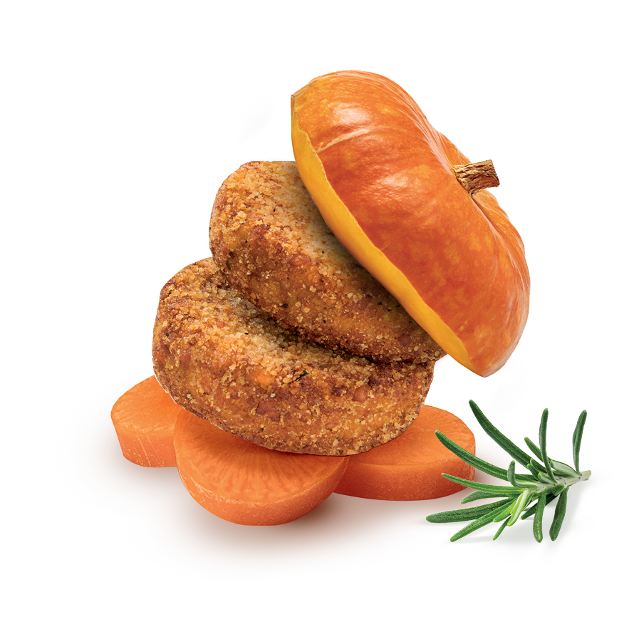 Veggie Mini Burger with Pumpkin and Carrots